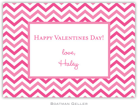 Boatman Geller Stationery - Valentine Chevron Exchange Valentine's Day Cards